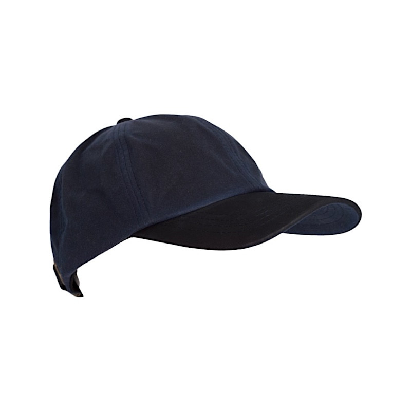 Made in UK Wax Stallington Baseball Cap with Suede Leather Peak One-Size Navy